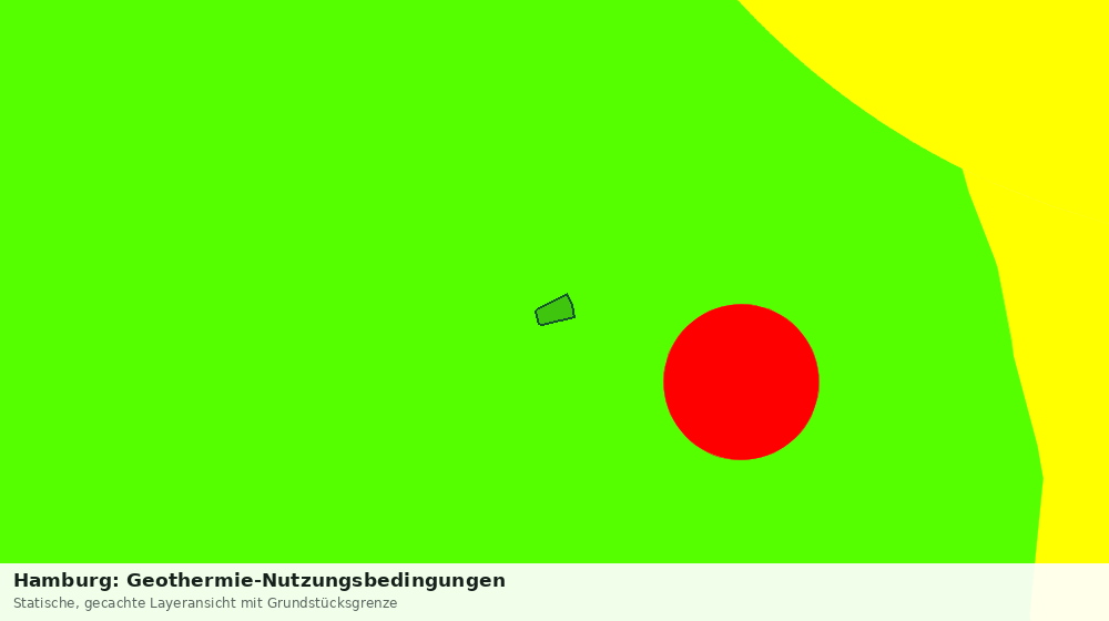 Statische Kartenansicht: Hamburg: Geothermie-Nutzungsbedingungen