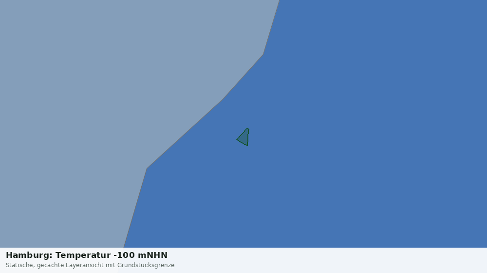 Statische Kartenansicht: Hamburg: Temperatur -100 mNHN