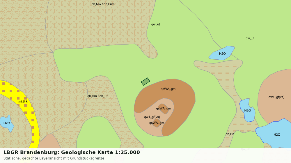 Statische Kartenansicht: LBGR Brandenburg: Geologische Karte 1:25.000