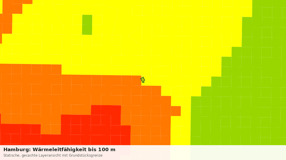Statische Kartenansicht: Hamburg: Wärmeleitfähigkeit bis 100 m