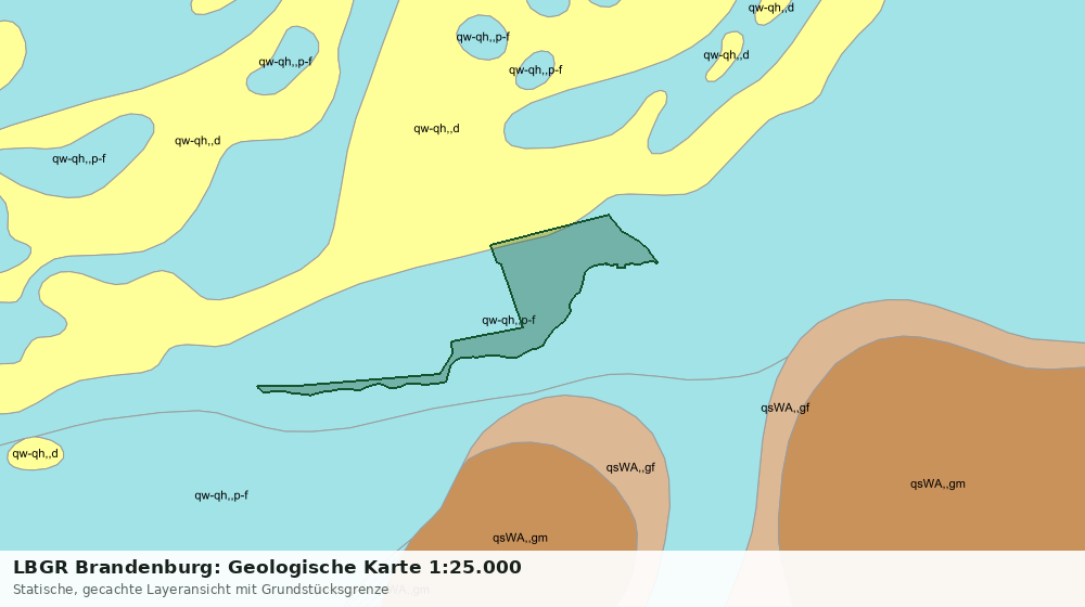 Statische Kartenansicht: LBGR Brandenburg: Geologische Karte 1:25.000