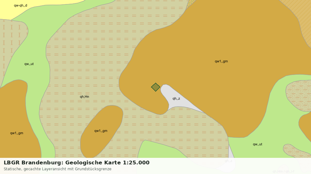Statische Kartenansicht: LBGR Brandenburg: Geologische Karte 1:25.000