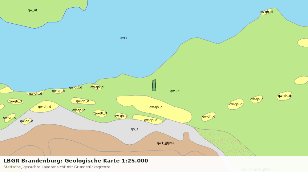Statische Kartenansicht: LBGR Brandenburg: Geologische Karte 1:25.000
