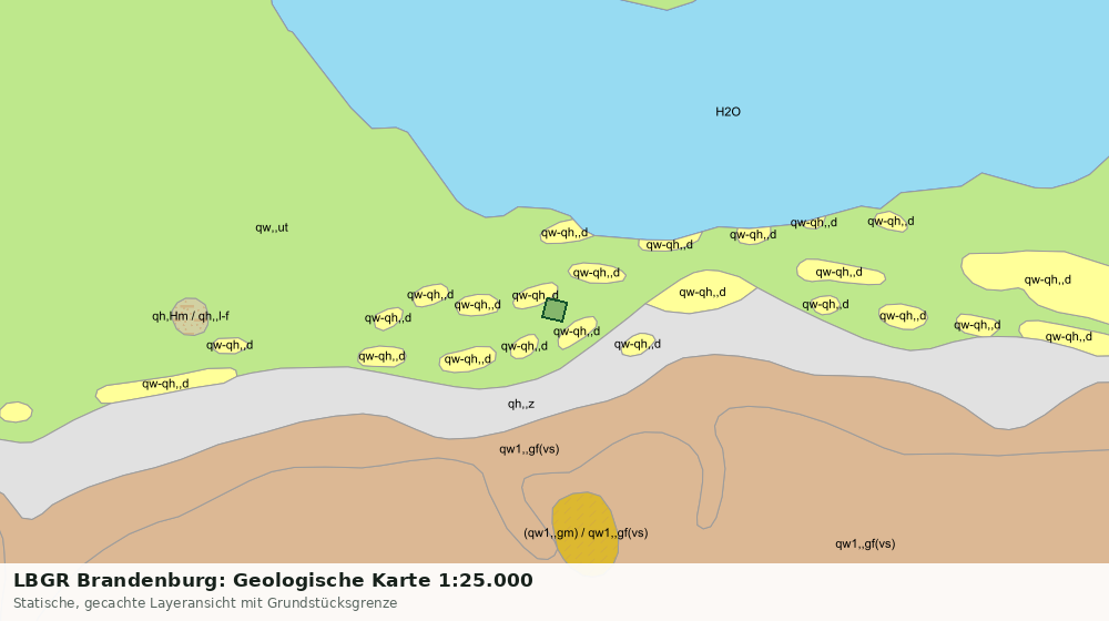 Statische Kartenansicht: LBGR Brandenburg: Geologische Karte 1:25.000
