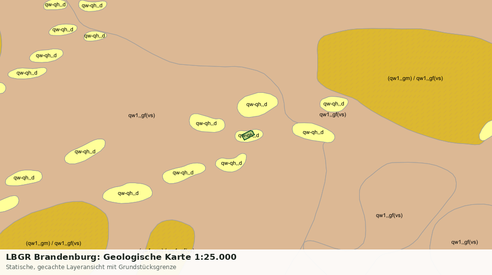 Statische Kartenansicht: LBGR Brandenburg: Geologische Karte 1:25.000