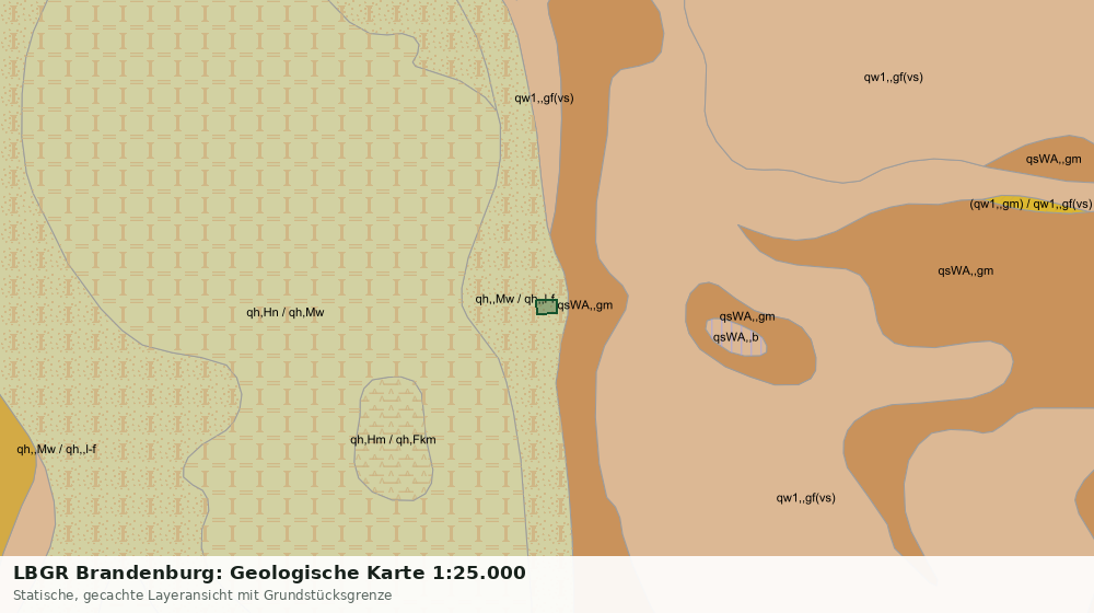 Statische Kartenansicht: LBGR Brandenburg: Geologische Karte 1:25.000