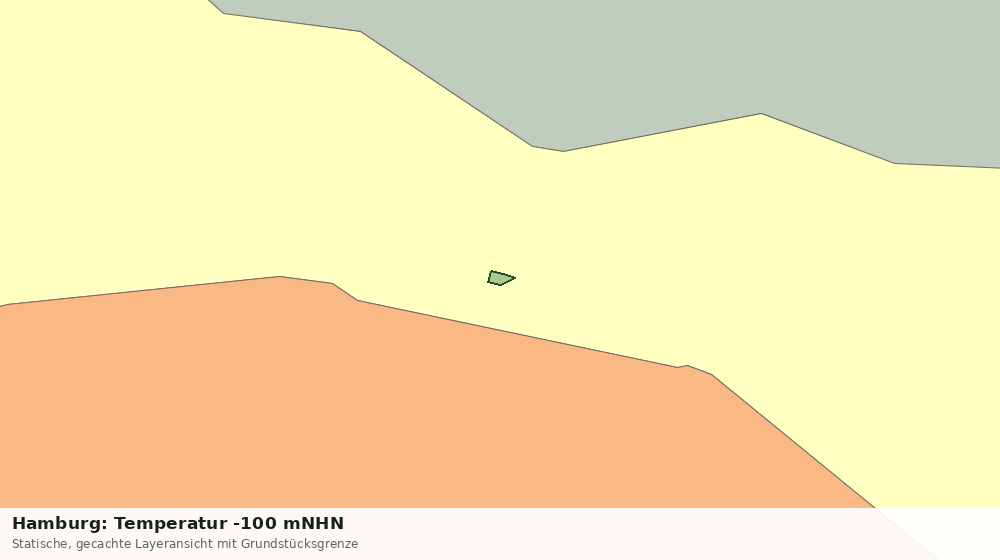 Statische Kartenansicht: Hamburg: Temperatur -100 mNHN