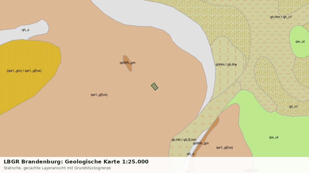 Statische Kartenansicht: LBGR Brandenburg: Geologische Karte 1:25.000