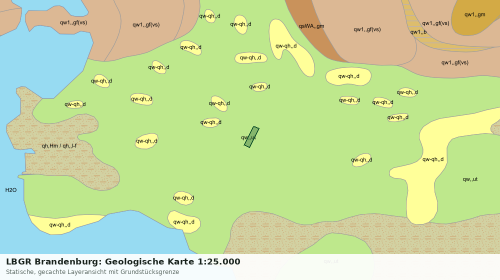 Statische Kartenansicht: LBGR Brandenburg: Geologische Karte 1:25.000