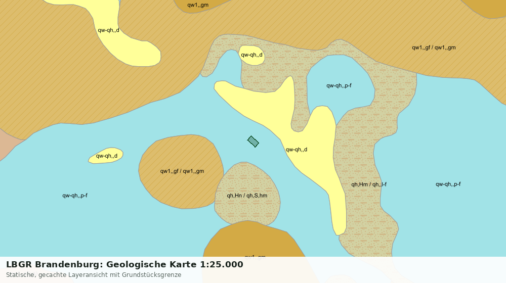 Statische Kartenansicht: LBGR Brandenburg: Geologische Karte 1:25.000