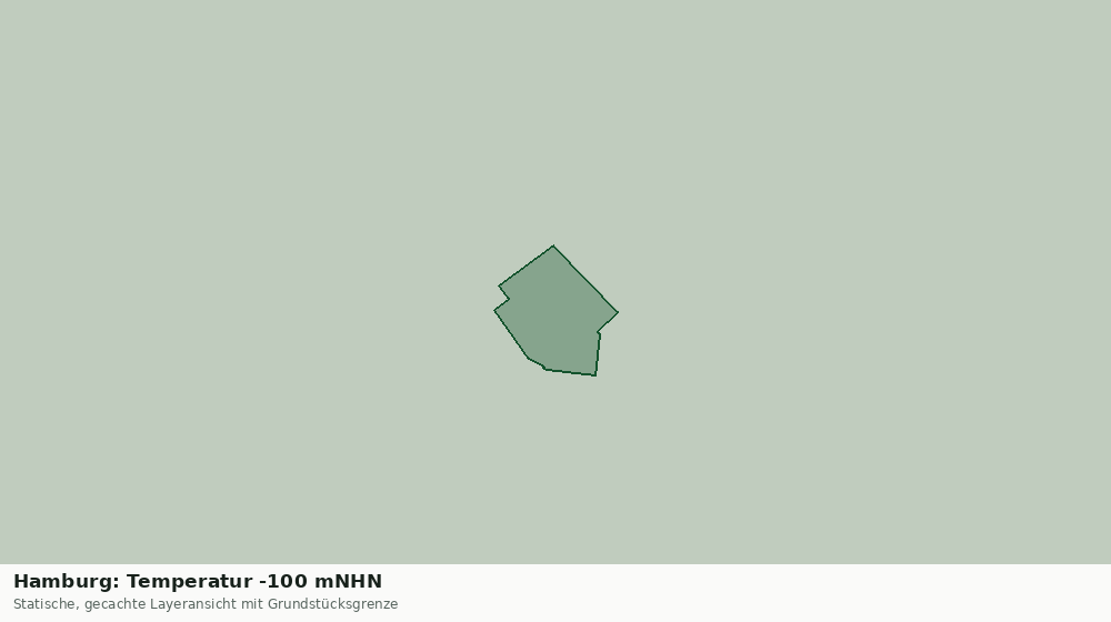 Statische Kartenansicht: Hamburg: Temperatur -100 mNHN