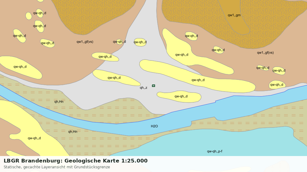 Statische Kartenansicht: LBGR Brandenburg: Geologische Karte 1:25.000