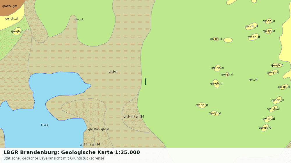 Statische Kartenansicht: LBGR Brandenburg: Geologische Karte 1:25.000
