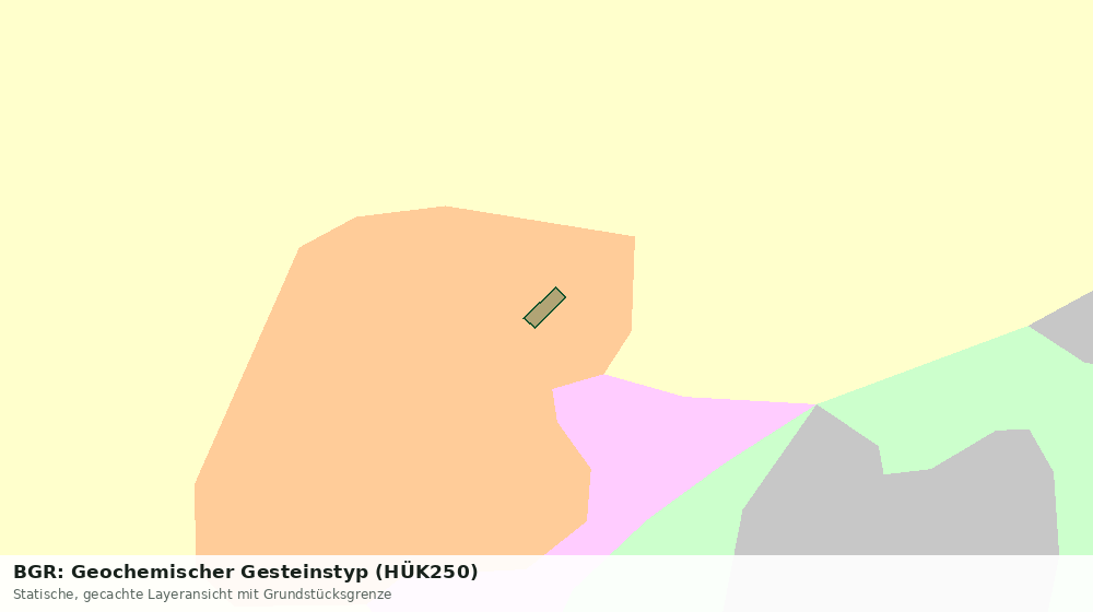 Statische Kartenansicht: BGR: Geochemischer Gesteinstyp (HÜK250)