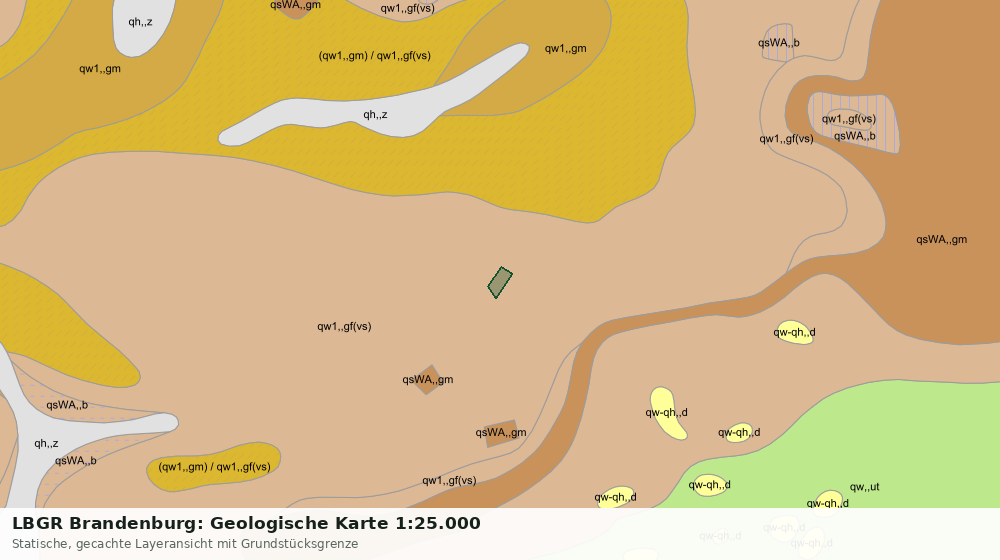 Statische Kartenansicht: LBGR Brandenburg: Geologische Karte 1:25.000