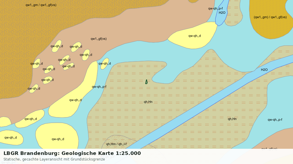 Statische Kartenansicht: LBGR Brandenburg: Geologische Karte 1:25.000