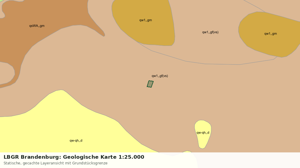 Statische Kartenansicht: LBGR Brandenburg: Geologische Karte 1:25.000