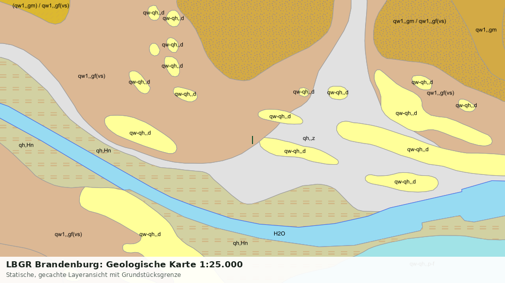 Statische Kartenansicht: LBGR Brandenburg: Geologische Karte 1:25.000