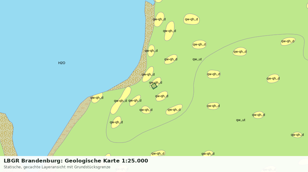 Statische Kartenansicht: LBGR Brandenburg: Geologische Karte 1:25.000