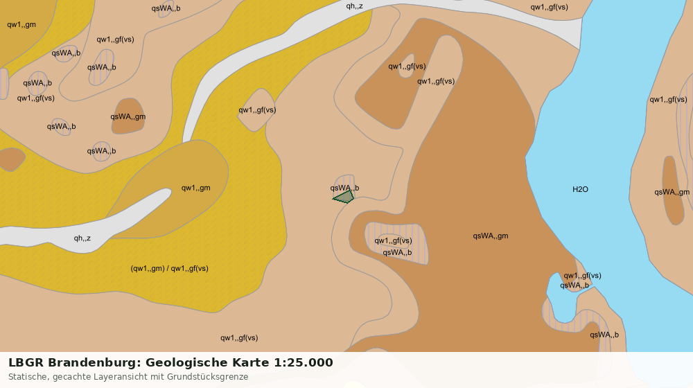 Statische Kartenansicht: LBGR Brandenburg: Geologische Karte 1:25.000