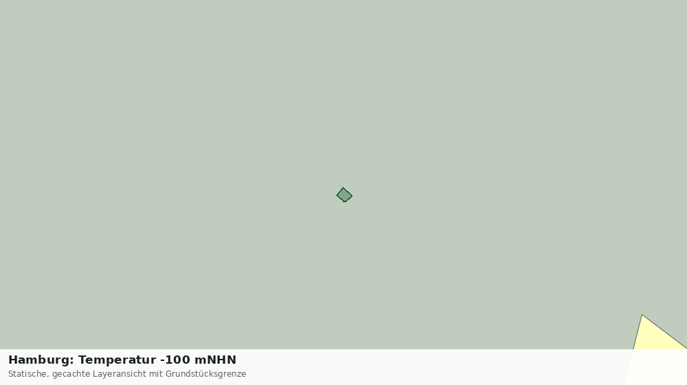 Statische Kartenansicht: Hamburg: Temperatur -100 mNHN