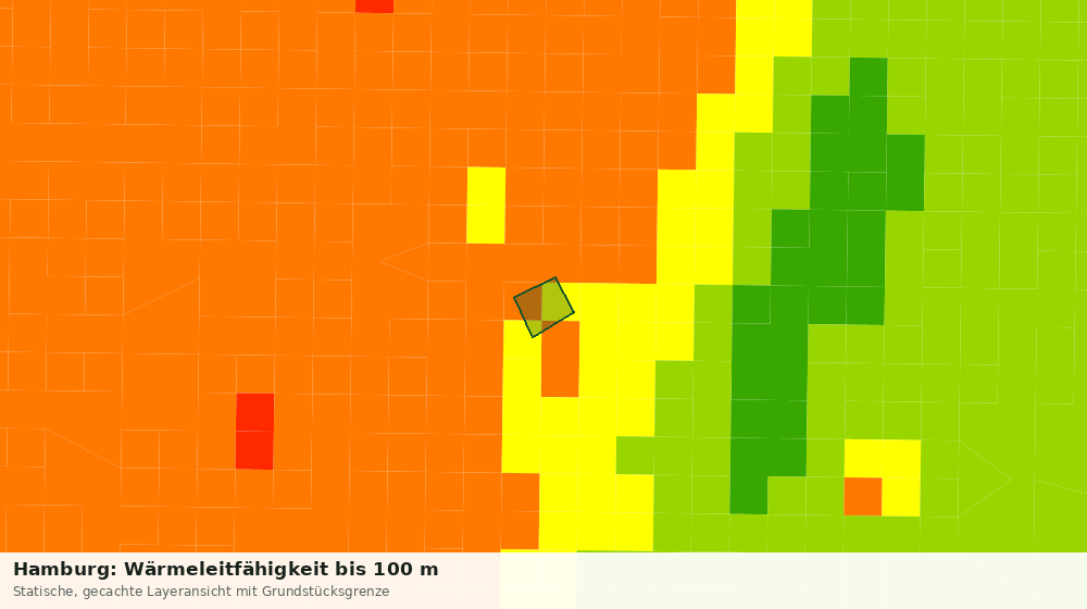 Statische Kartenansicht: Hamburg: Wärmeleitfähigkeit bis 100 m