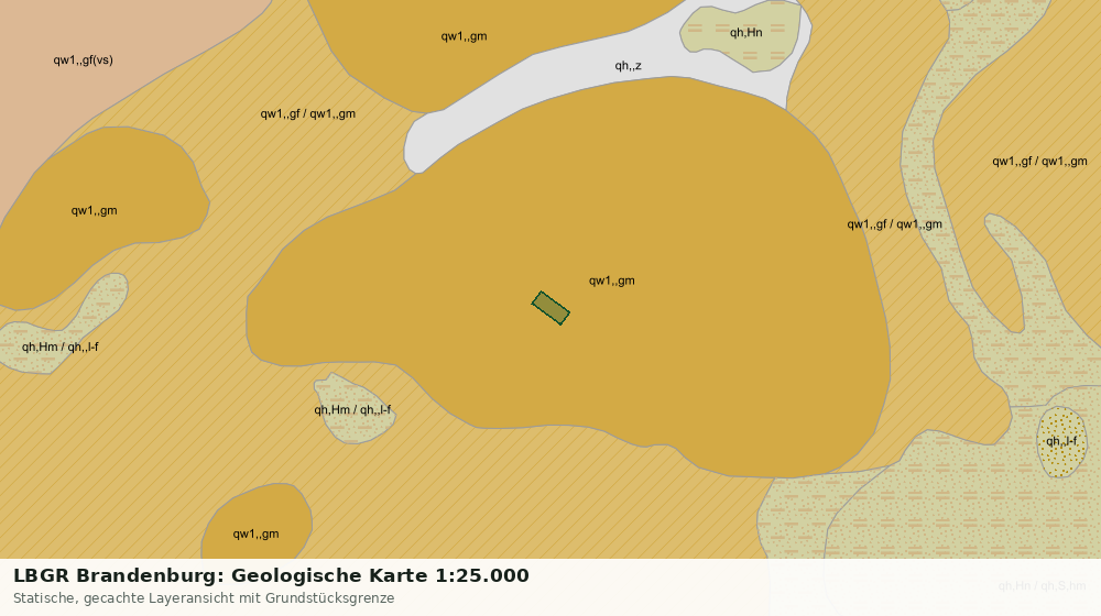 Statische Kartenansicht: LBGR Brandenburg: Geologische Karte 1:25.000