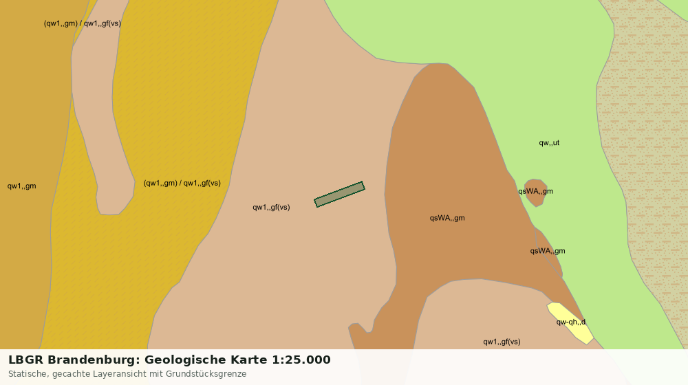 Statische Kartenansicht: LBGR Brandenburg: Geologische Karte 1:25.000