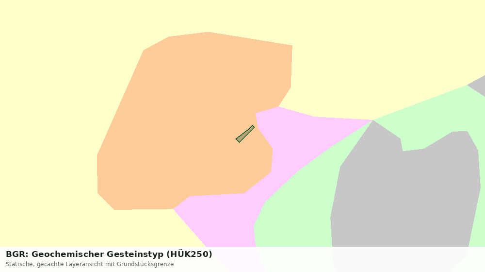 Statische Kartenansicht: BGR: Geochemischer Gesteinstyp (HÜK250)