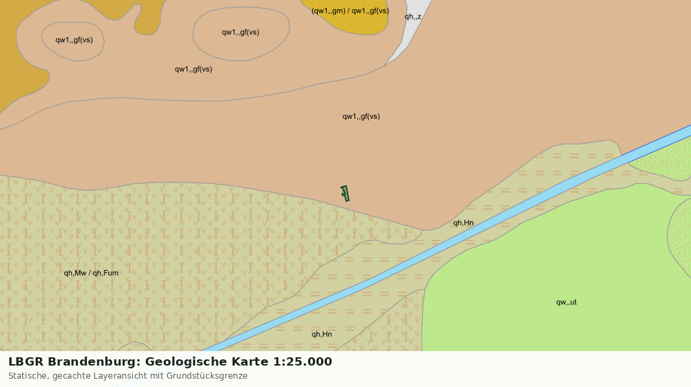 Statische Kartenansicht: LBGR Brandenburg: Geologische Karte 1:25.000