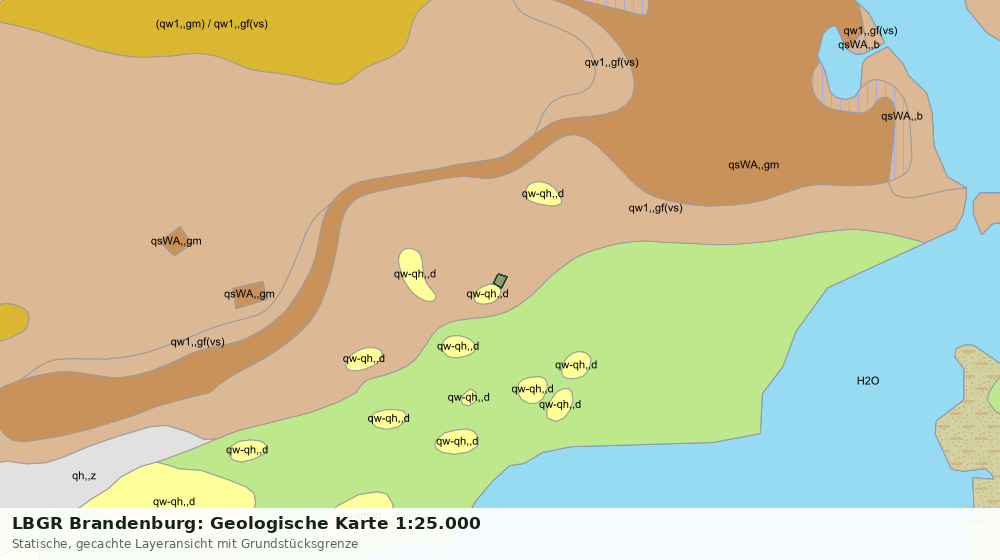 Statische Kartenansicht: LBGR Brandenburg: Geologische Karte 1:25.000