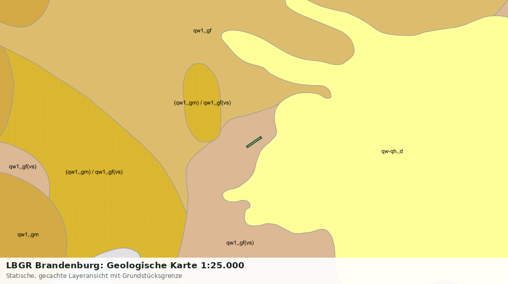 Statische Kartenansicht: LBGR Brandenburg: Geologische Karte 1:25.000