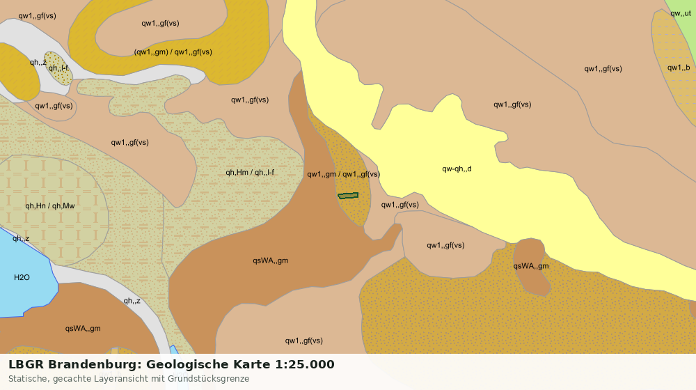 Statische Kartenansicht: LBGR Brandenburg: Geologische Karte 1:25.000
