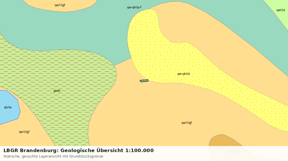 Statische Kartenansicht: LBGR Brandenburg: Geologische Übersicht 1:100.000