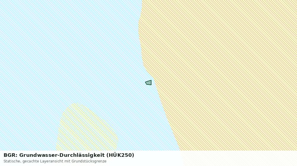 Statische Kartenansicht: BGR: Grundwasser-Durchlässigkeit (HÜK250)