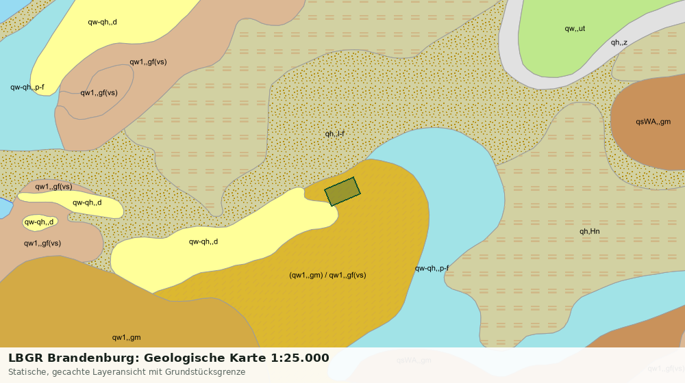 Statische Kartenansicht: LBGR Brandenburg: Geologische Karte 1:25.000
