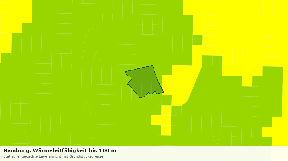 Statische Kartenansicht: Hamburg: Wärmeleitfähigkeit bis 100 m