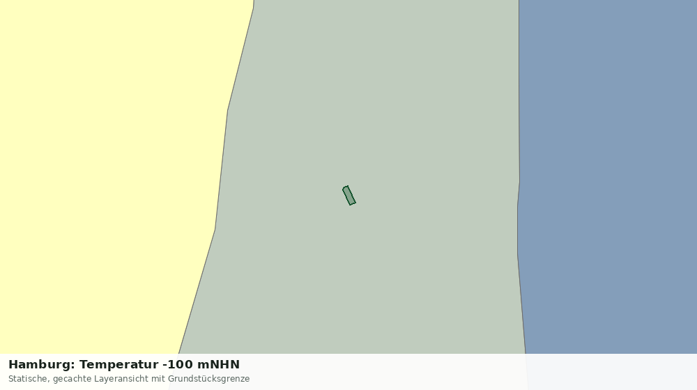 Statische Kartenansicht: Hamburg: Temperatur -100 mNHN