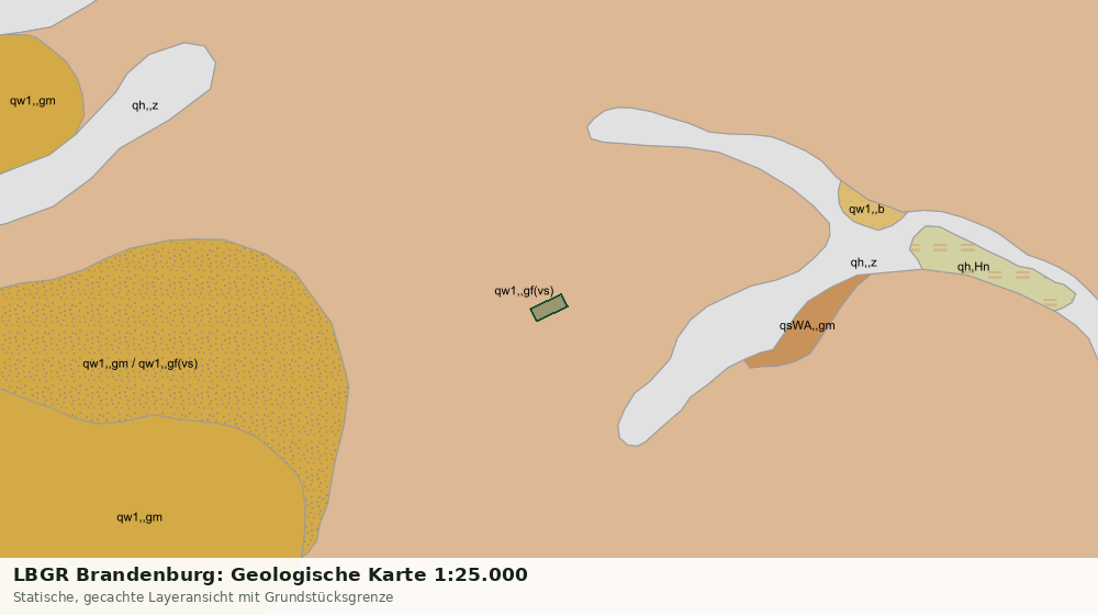Statische Kartenansicht: LBGR Brandenburg: Geologische Karte 1:25.000