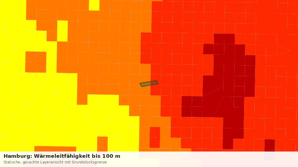 Statische Kartenansicht: Hamburg: Wärmeleitfähigkeit bis 100 m