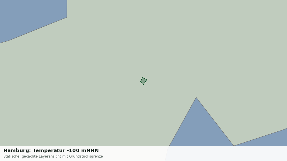 Statische Kartenansicht: Hamburg: Temperatur -100 mNHN