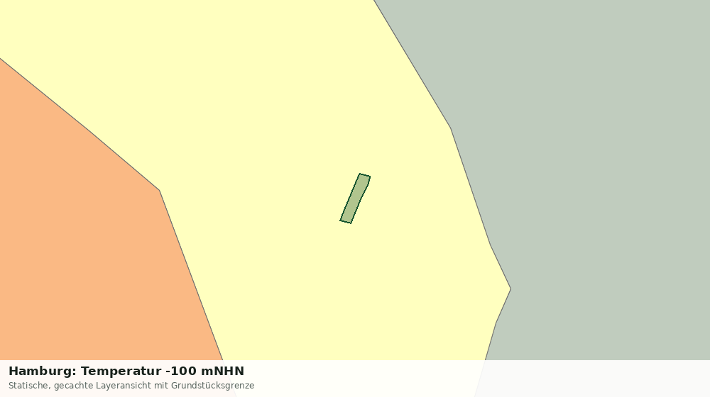 Statische Kartenansicht: Hamburg: Temperatur -100 mNHN