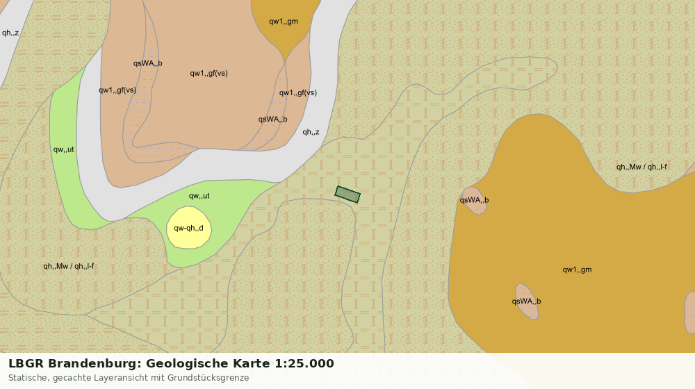 Statische Kartenansicht: LBGR Brandenburg: Geologische Karte 1:25.000