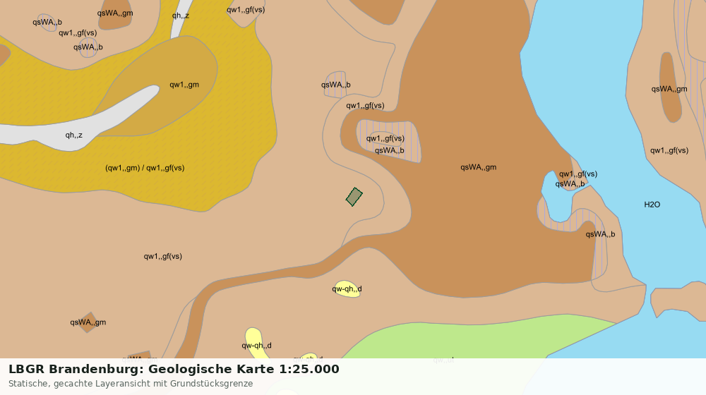 Statische Kartenansicht: LBGR Brandenburg: Geologische Karte 1:25.000