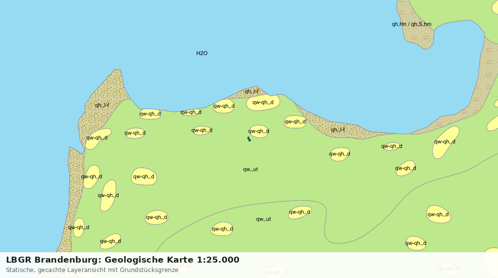 Statische Kartenansicht: LBGR Brandenburg: Geologische Karte 1:25.000
