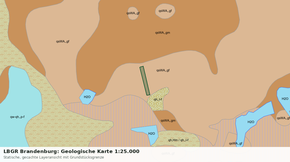 Statische Kartenansicht: LBGR Brandenburg: Geologische Karte 1:25.000