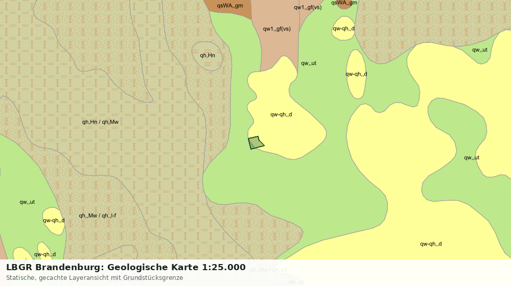 Statische Kartenansicht: LBGR Brandenburg: Geologische Karte 1:25.000