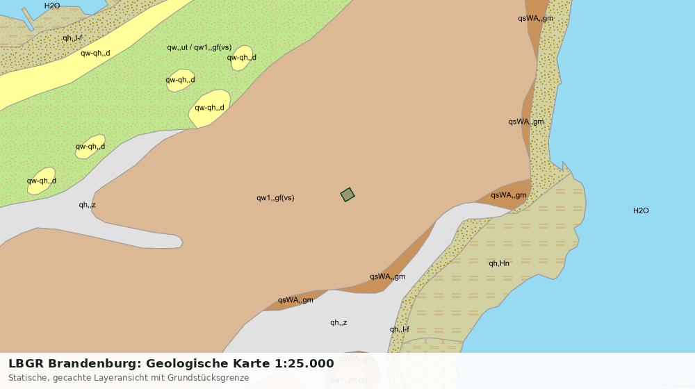 Statische Kartenansicht: LBGR Brandenburg: Geologische Karte 1:25.000
