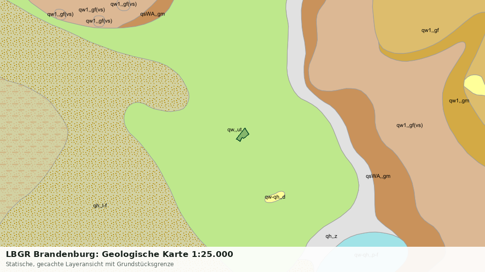 Statische Kartenansicht: LBGR Brandenburg: Geologische Karte 1:25.000