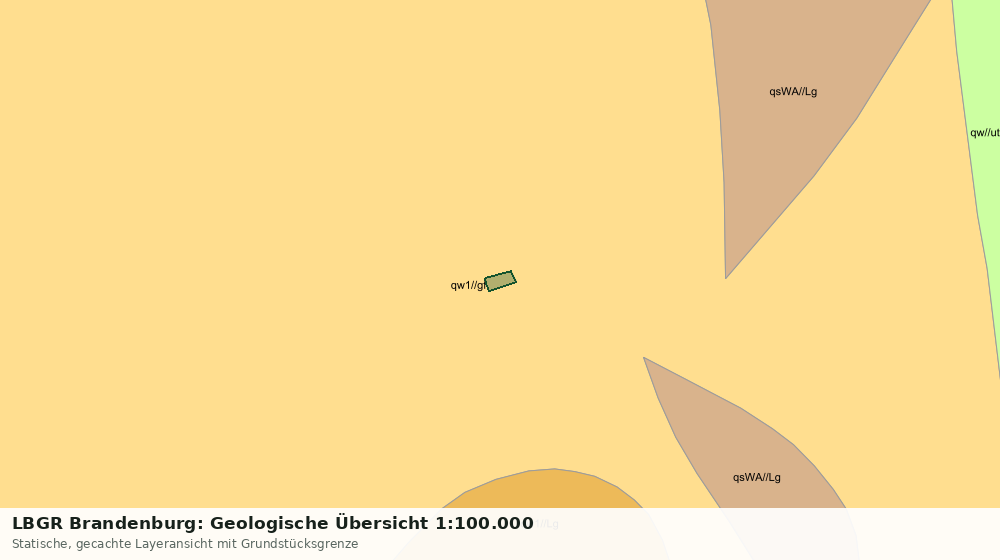 Statische Kartenansicht: LBGR Brandenburg: Geologische Übersicht 1:100.000
